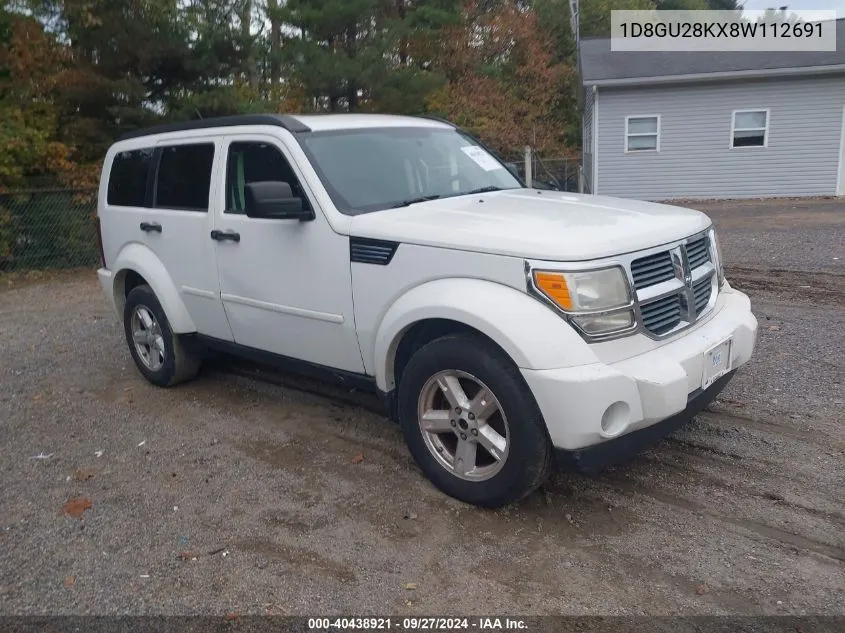 2008 Dodge Nitro Sxt VIN: 1D8GU28KX8W112691 Lot: 40438921