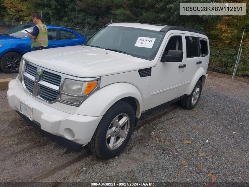 2008 Dodge Nitro Sxt VIN: 1D8GU28KX8W112691 Lot: 40438921