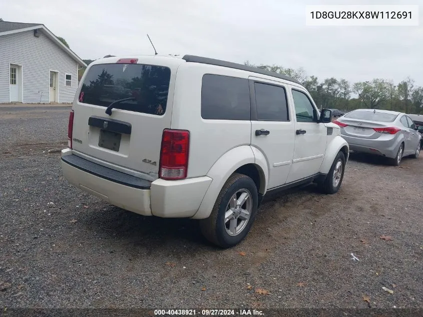 2008 Dodge Nitro Sxt VIN: 1D8GU28KX8W112691 Lot: 40438921