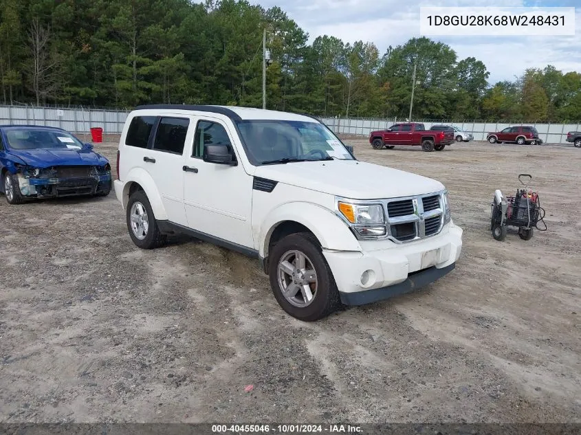 2008 Dodge Nitro Sxt VIN: 1D8GU28K68W248431 Lot: 40455046