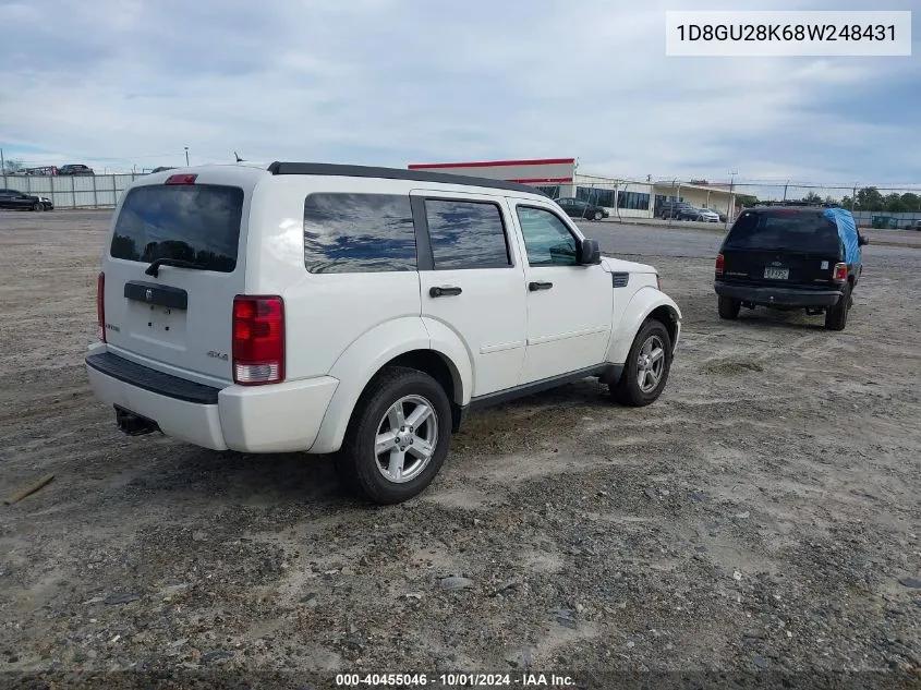 2008 Dodge Nitro Sxt VIN: 1D8GU28K68W248431 Lot: 40455046