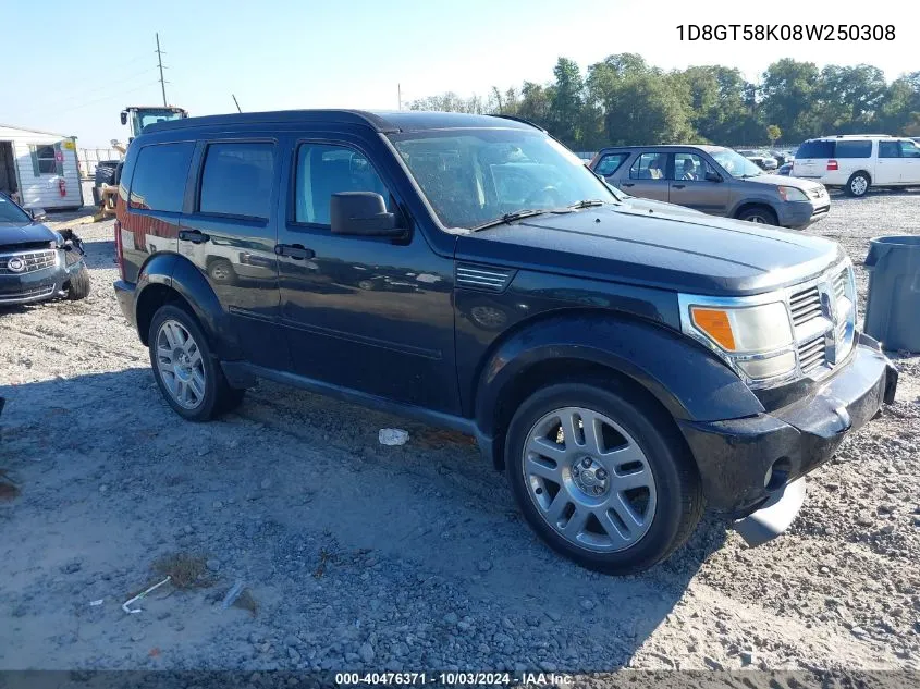 2008 Dodge Nitro Slt/Rt VIN: 1D8GT58K08W250308 Lot: 40476371