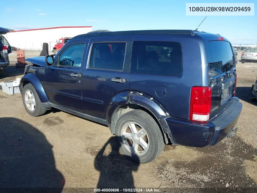 2008 Dodge Nitro Sxt VIN: 1D8GU28K98W209459 Lot: 40500606