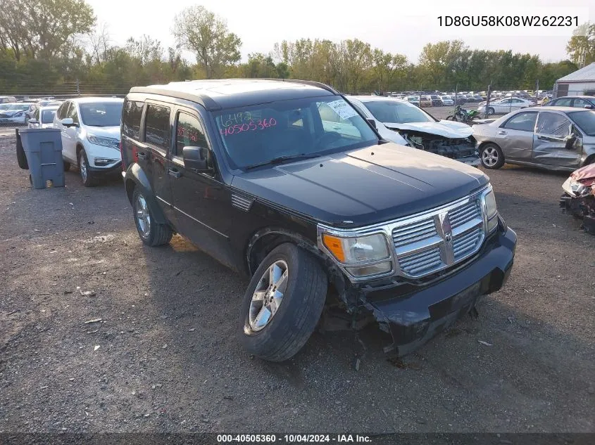 2008 Dodge Nitro Slt/Rt VIN: 1D8GU58K08W262231 Lot: 40505360