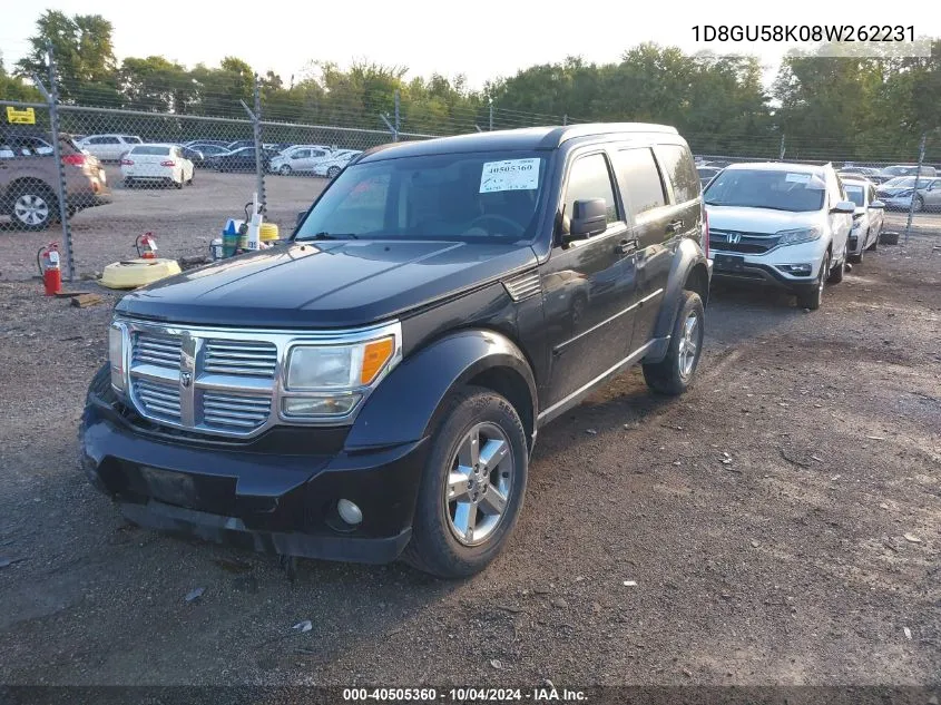 2008 Dodge Nitro Slt/Rt VIN: 1D8GU58K08W262231 Lot: 40505360