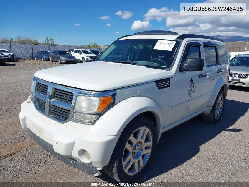 2008 Dodge Nitro Slt/Rt VIN: 1D8GU58698W246435 Lot: 40661425