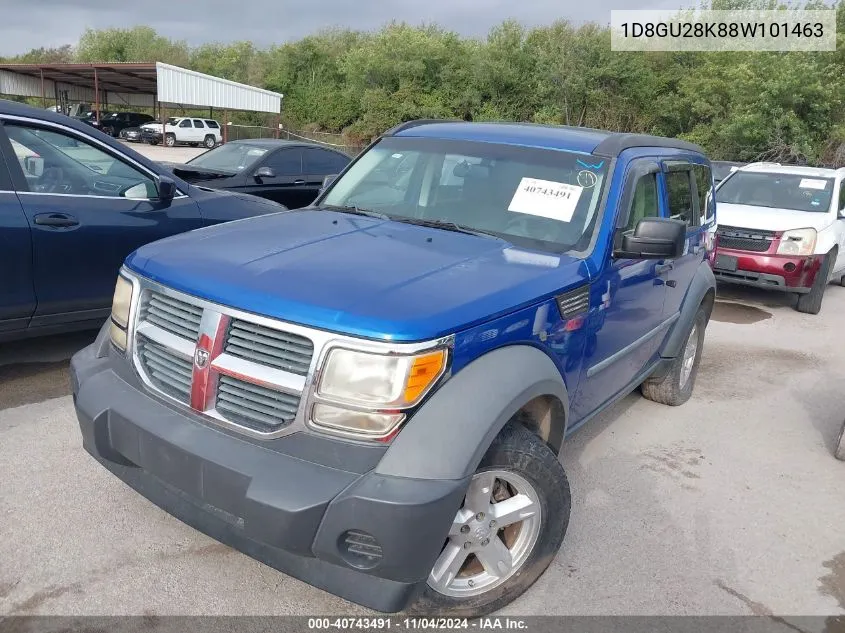 2008 Dodge Nitro Sxt VIN: 1D8GU28K88W101463 Lot: 40743491