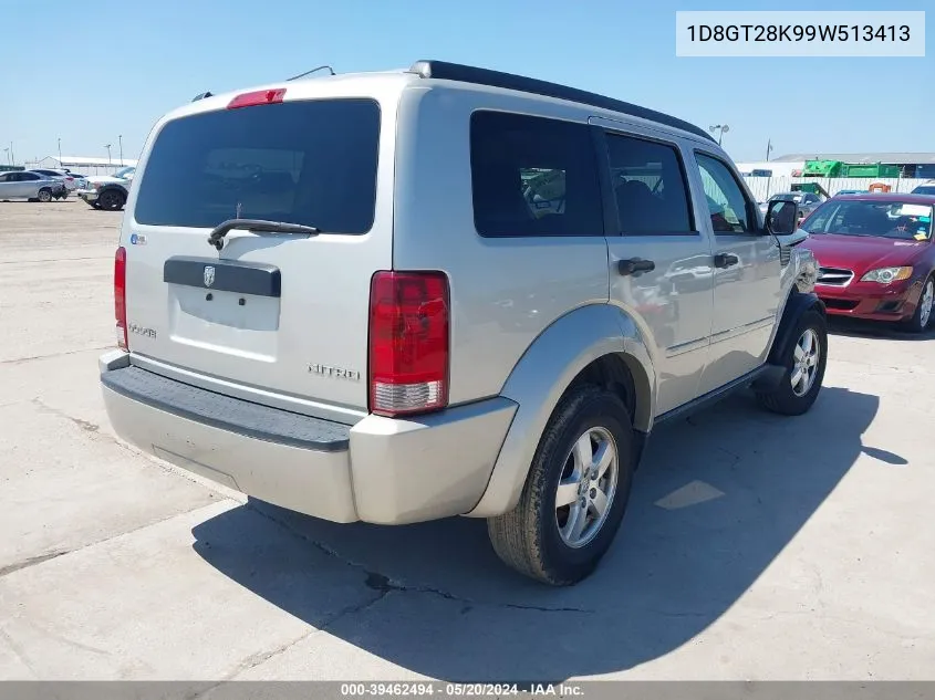 2009 Dodge Nitro Se VIN: 1D8GT28K99W513413 Lot: 39462494