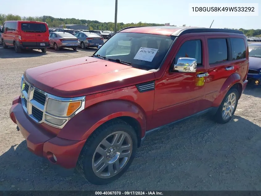 2009 Dodge Nitro Slt/Rt VIN: 1D8GU58K49W533292 Lot: 40367070