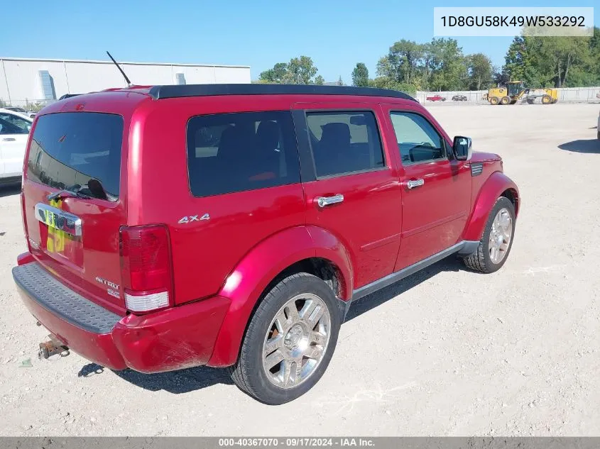 2009 Dodge Nitro Slt/Rt VIN: 1D8GU58K49W533292 Lot: 40367070