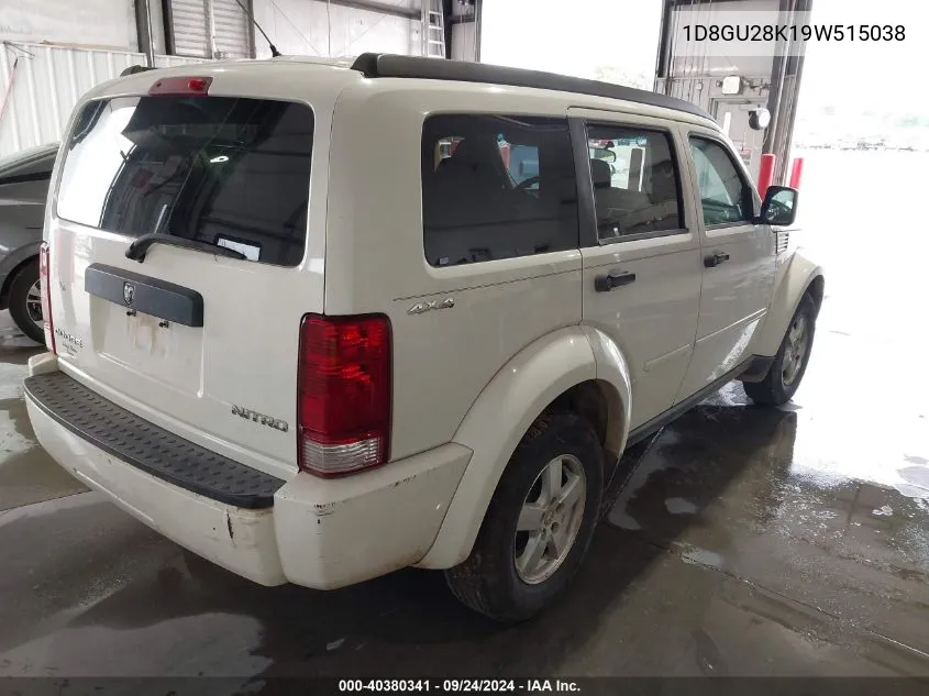 2009 Dodge Nitro Se VIN: 1D8GU28K19W515038 Lot: 40380341