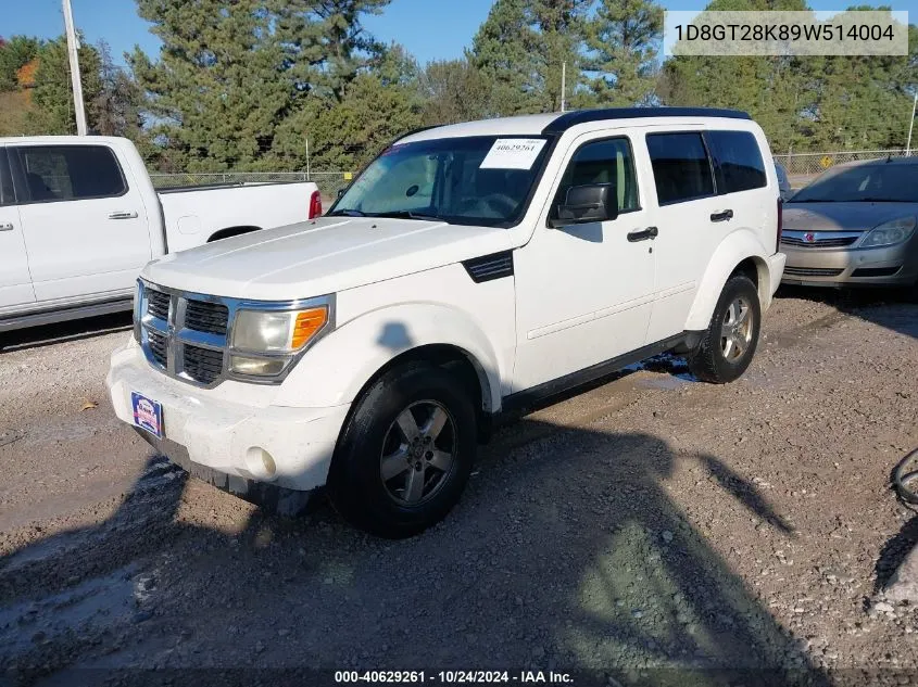 2009 Dodge Nitro Se VIN: 1D8GT28K89W514004 Lot: 40629261