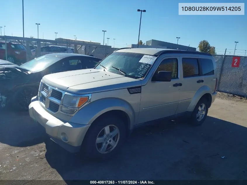 2009 Dodge Nitro Se VIN: 1D8GU28K09W514205 Lot: 40817263