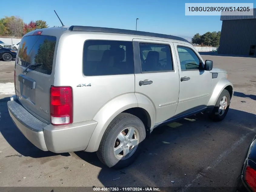 2009 Dodge Nitro Se VIN: 1D8GU28K09W514205 Lot: 40817263