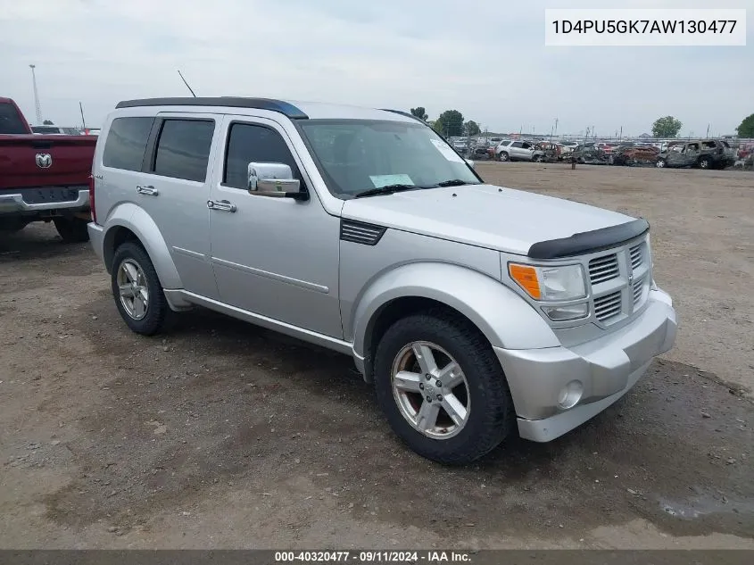 2010 Dodge Nitro Sxt VIN: 1D4PU5GK7AW130477 Lot: 40320477