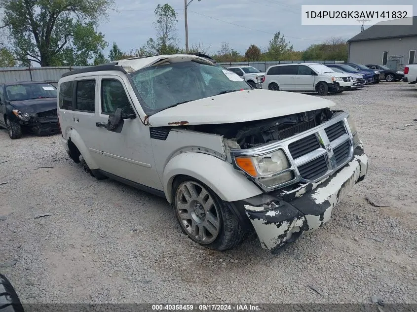 2010 Dodge Nitro Se VIN: 1D4PU2GK3AW141832 Lot: 40358459