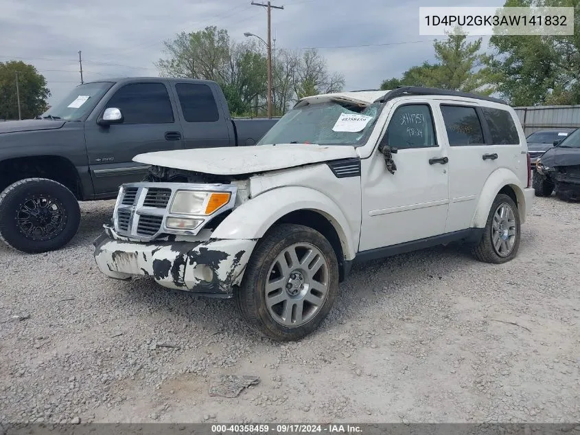 2010 Dodge Nitro Se VIN: 1D4PU2GK3AW141832 Lot: 40358459