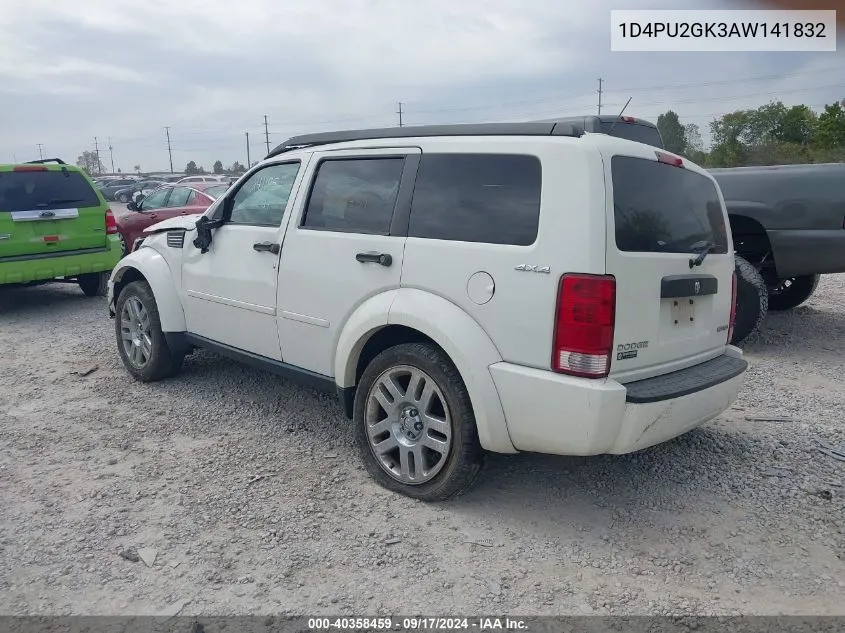 2010 Dodge Nitro Se VIN: 1D4PU2GK3AW141832 Lot: 40358459