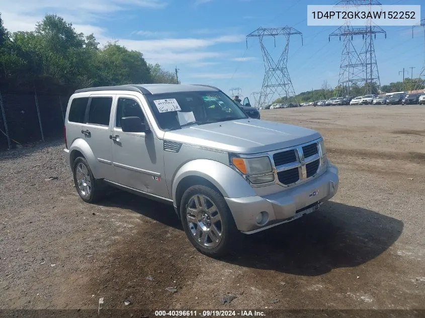 2010 Dodge Nitro Se VIN: 1D4PT2GK3AW152252 Lot: 40396611