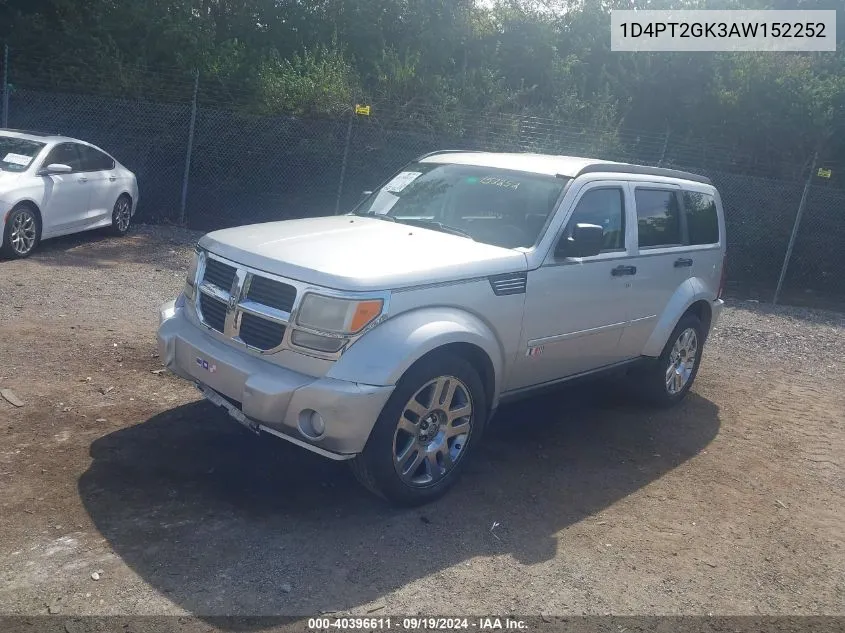 2010 Dodge Nitro Se VIN: 1D4PT2GK3AW152252 Lot: 40396611