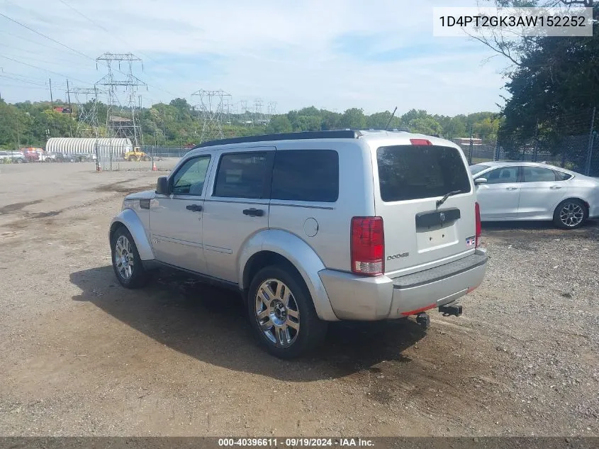 2010 Dodge Nitro Se VIN: 1D4PT2GK3AW152252 Lot: 40396611