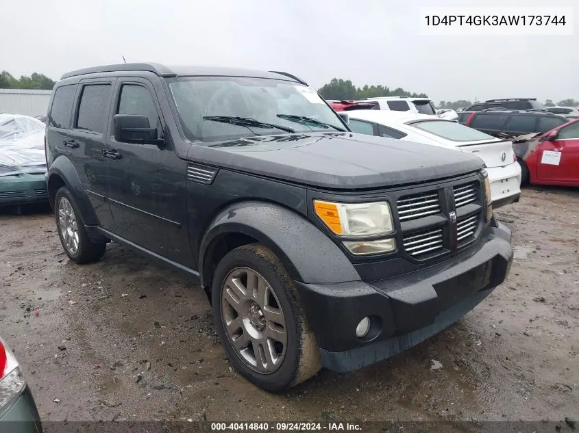 2010 Dodge Nitro Heat VIN: 1D4PT4GK3AW173744 Lot: 40414840