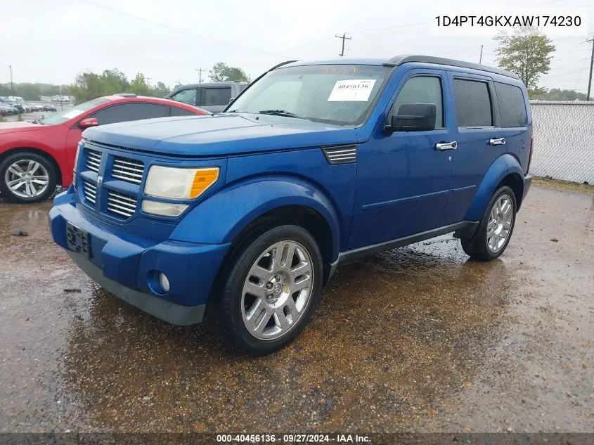 2010 Dodge Nitro Heat VIN: 1D4PT4GKXAW174230 Lot: 40456136