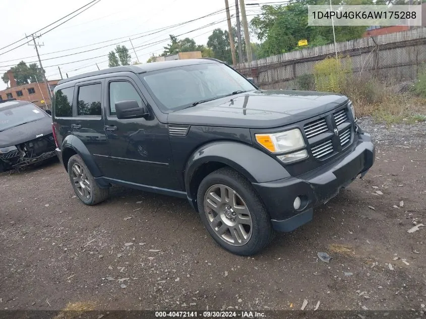 2010 Dodge Nitro Heat VIN: 1D4PU4GK6AW175288 Lot: 40472141