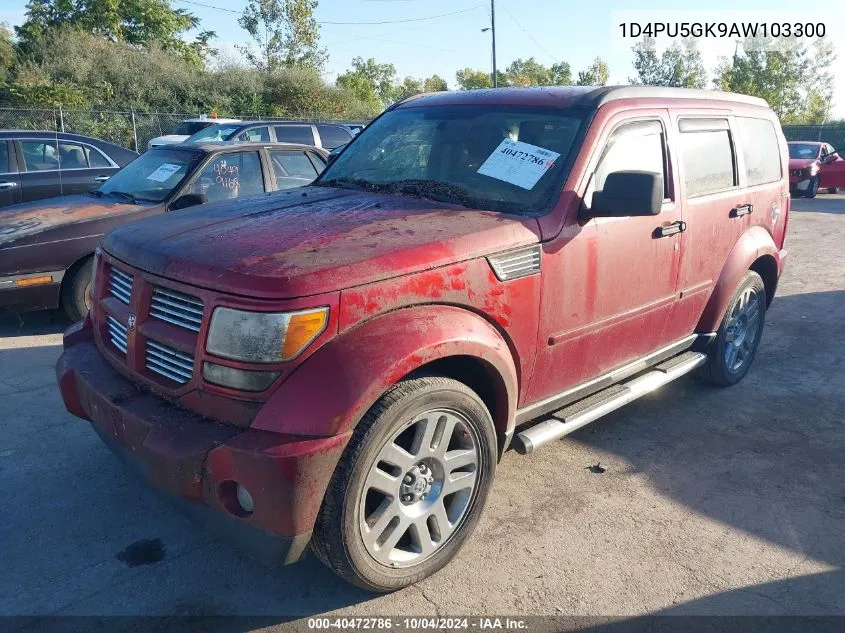 2010 Dodge Nitro Sxt VIN: 1D4PU5GK9AW103300 Lot: 40472786