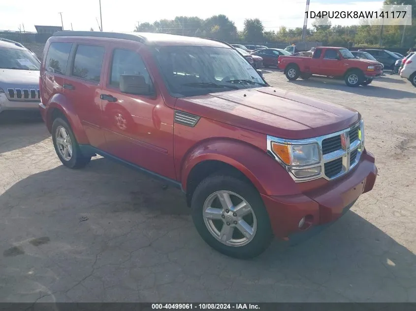 2010 Dodge Nitro Se VIN: 1D4PU2GK8AW141177 Lot: 40499061