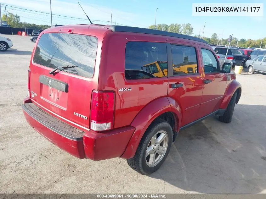 2010 Dodge Nitro Se VIN: 1D4PU2GK8AW141177 Lot: 40499061