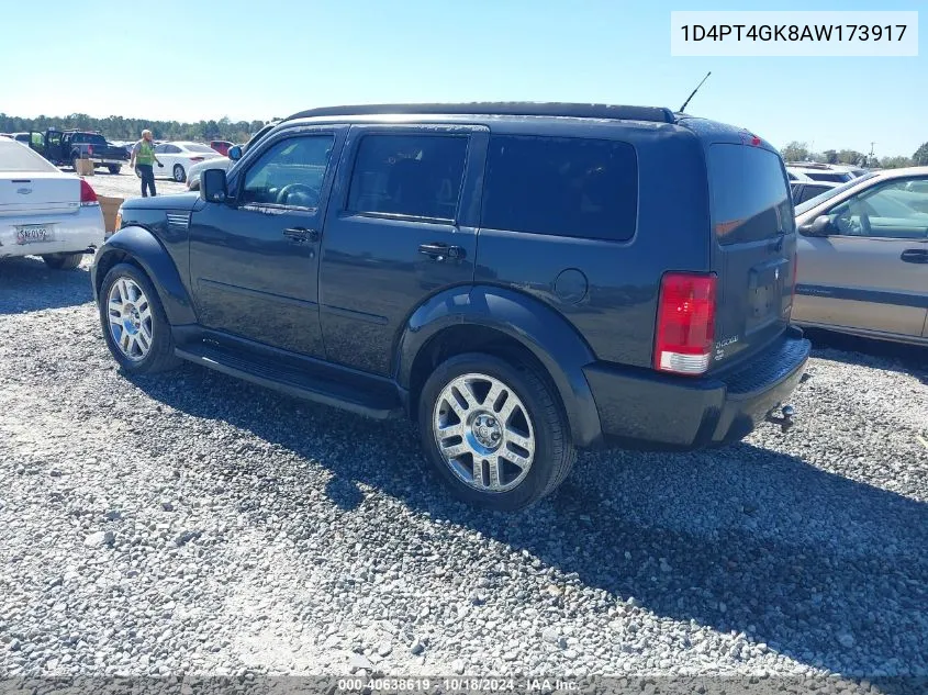 2010 Dodge Nitro Heat VIN: 1D4PT4GK8AW173917 Lot: 40638619