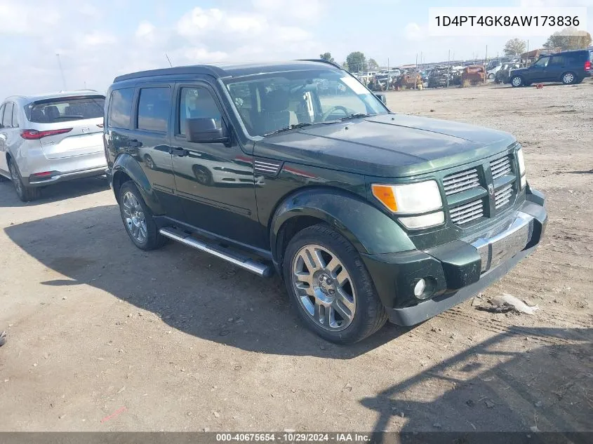 2010 Dodge Nitro Heat VIN: 1D4PT4GK8AW173836 Lot: 40675654