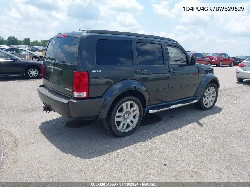 2011 Dodge Nitro Heat VIN: 1D4PU4GK7BW529529 Lot: 39834569