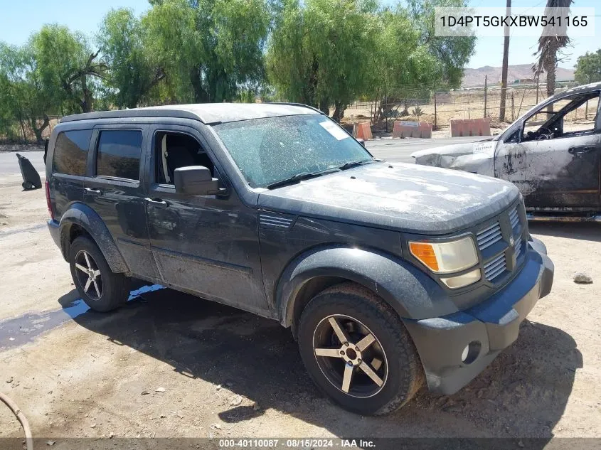 2011 Dodge Nitro Sxt VIN: 1D4PT5GKXBW541165 Lot: 40110087