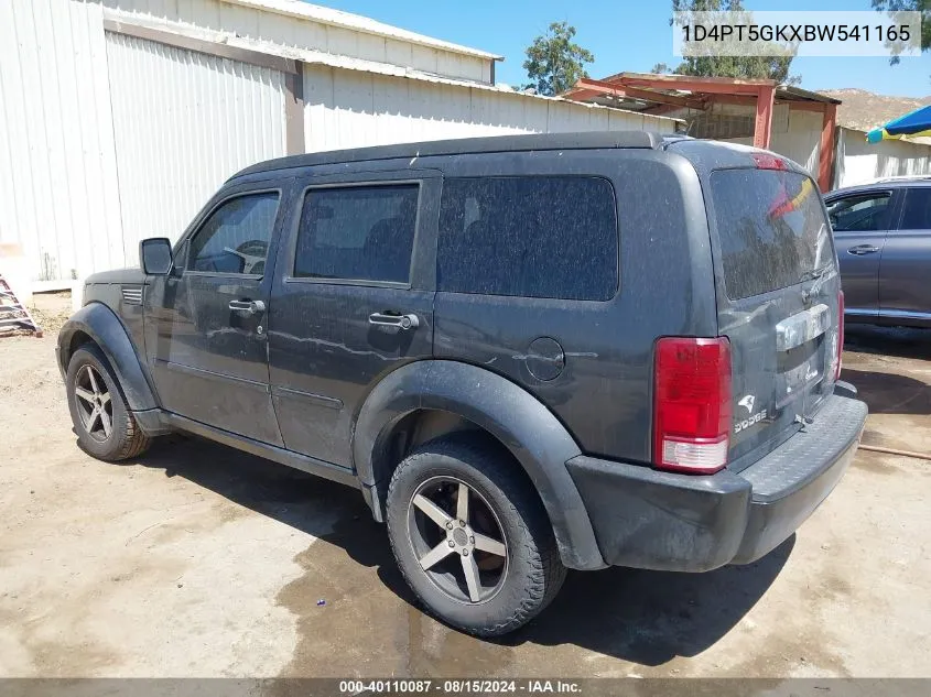 2011 Dodge Nitro Sxt VIN: 1D4PT5GKXBW541165 Lot: 40110087