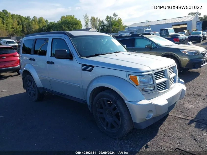 2011 Dodge Nitro Heat VIN: 1D4PU4GX4BW501022 Lot: 40302141