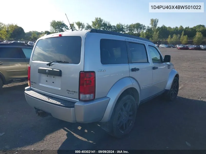 2011 Dodge Nitro Heat VIN: 1D4PU4GX4BW501022 Lot: 40302141