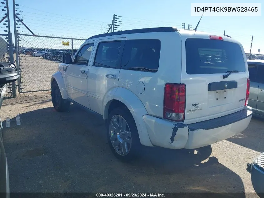 2011 Dodge Nitro Heat VIN: 1D4PT4GK9BW528465 Lot: 40325201