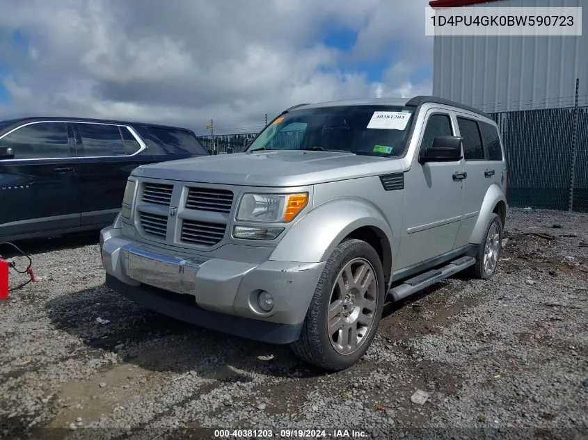 2011 Dodge Nitro Heat VIN: 1D4PU4GK0BW590723 Lot: 40381203