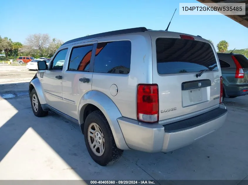 2011 Dodge Nitro Se VIN: 1D4PT2GK0BW535485 Lot: 40405360