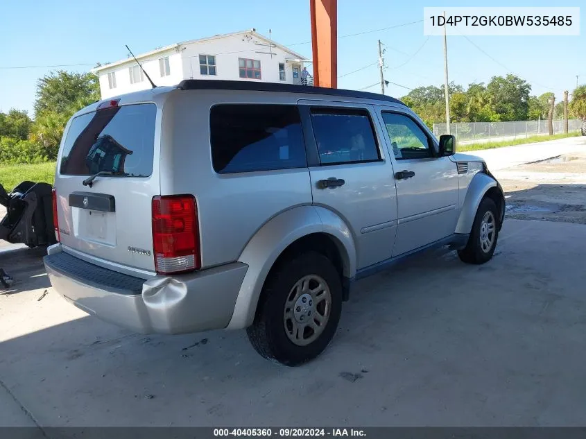 2011 Dodge Nitro Se VIN: 1D4PT2GK0BW535485 Lot: 40405360