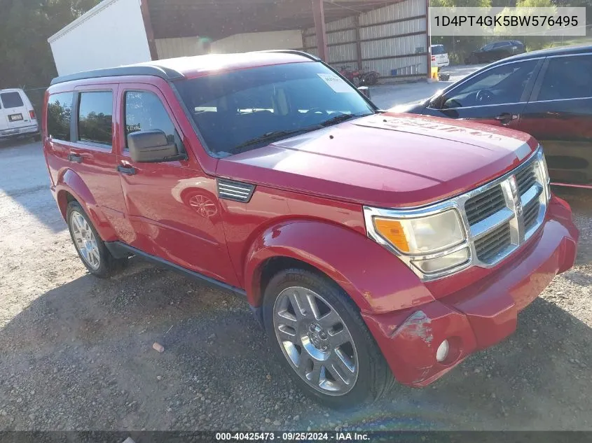 2011 Dodge Nitro Heat VIN: 1D4PT4GK5BW576495 Lot: 40425473