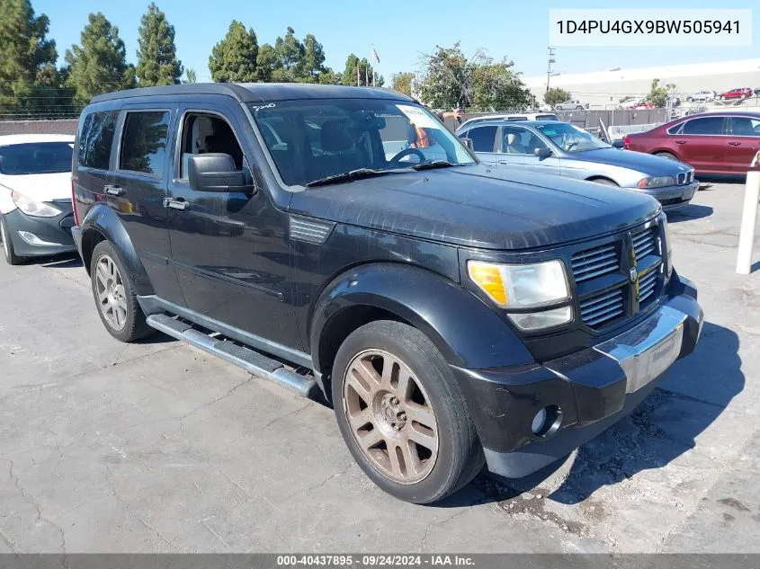 2011 Dodge Nitro Heat VIN: 1D4PU4GX9BW505941 Lot: 40437895