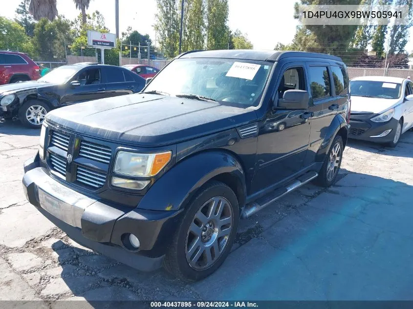 2011 Dodge Nitro Heat VIN: 1D4PU4GX9BW505941 Lot: 40437895