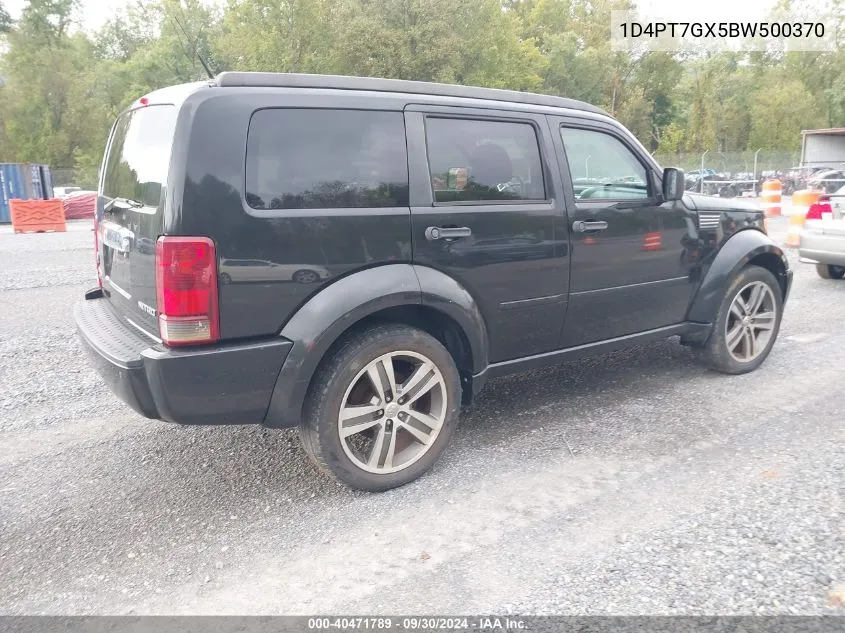 2011 Dodge Nitro Shock VIN: 1D4PT7GX5BW500370 Lot: 40471789