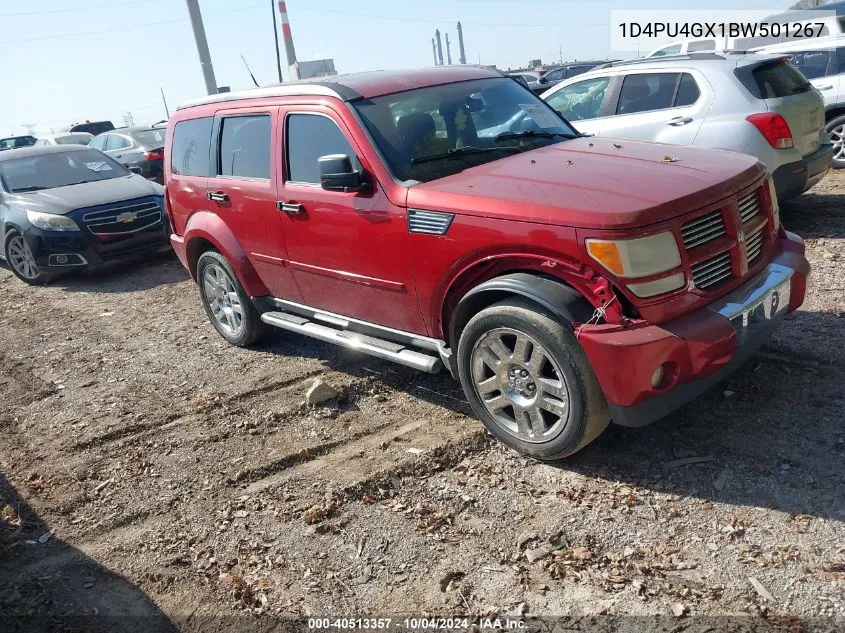 2011 Dodge Nitro Heat VIN: 1D4PU4GX1BW501267 Lot: 40513357