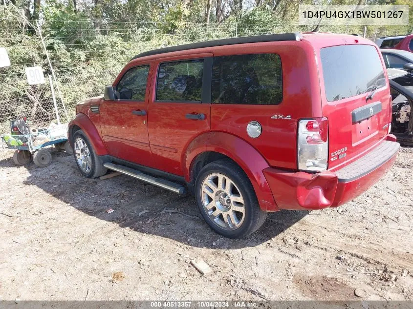 2011 Dodge Nitro Heat VIN: 1D4PU4GX1BW501267 Lot: 40513357