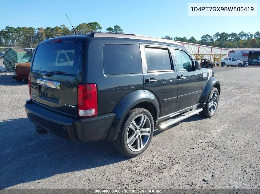 2011 Dodge Nitro Shock VIN: 1D4PT7GX9BW500419 Lot: 40603368