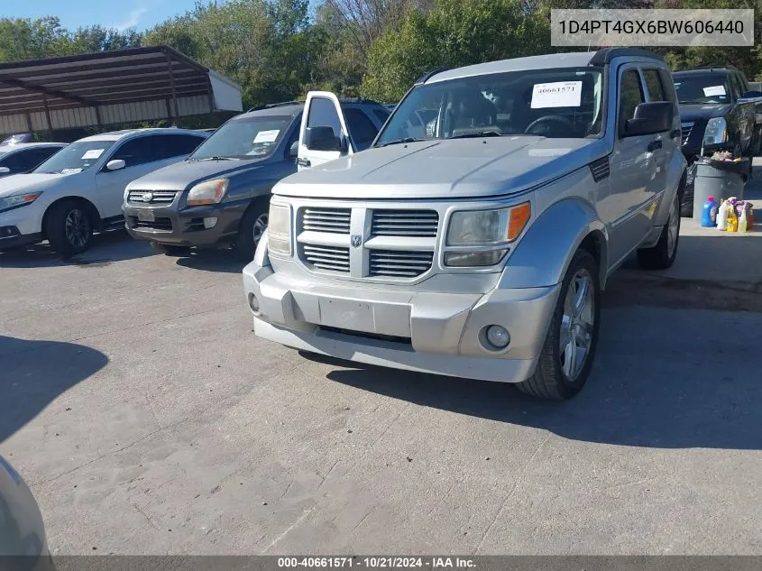 2011 Dodge Nitro Heat VIN: 1D4PT4GX6BW606440 Lot: 40661571